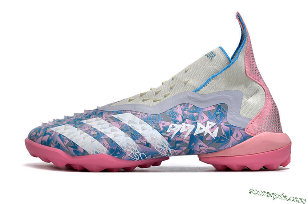 Adidas Predator Freak+ TF High-Tops Football Shoes - Purple/Pink/White 2