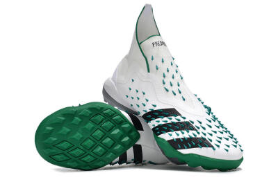 Adidas Predator Freak+ TF High-Tops Football Shoes - White/Green/Black