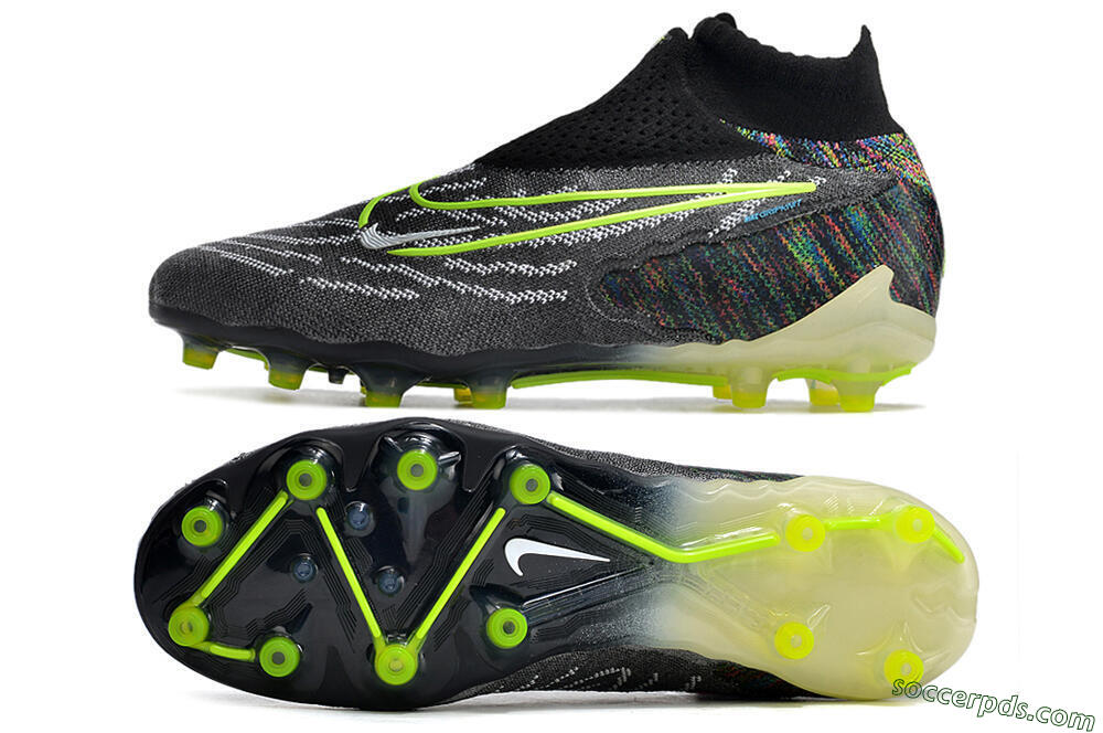 Nike Phantom GX Elite DF AG High-Tops Football Boots - Black/Rainbow 0