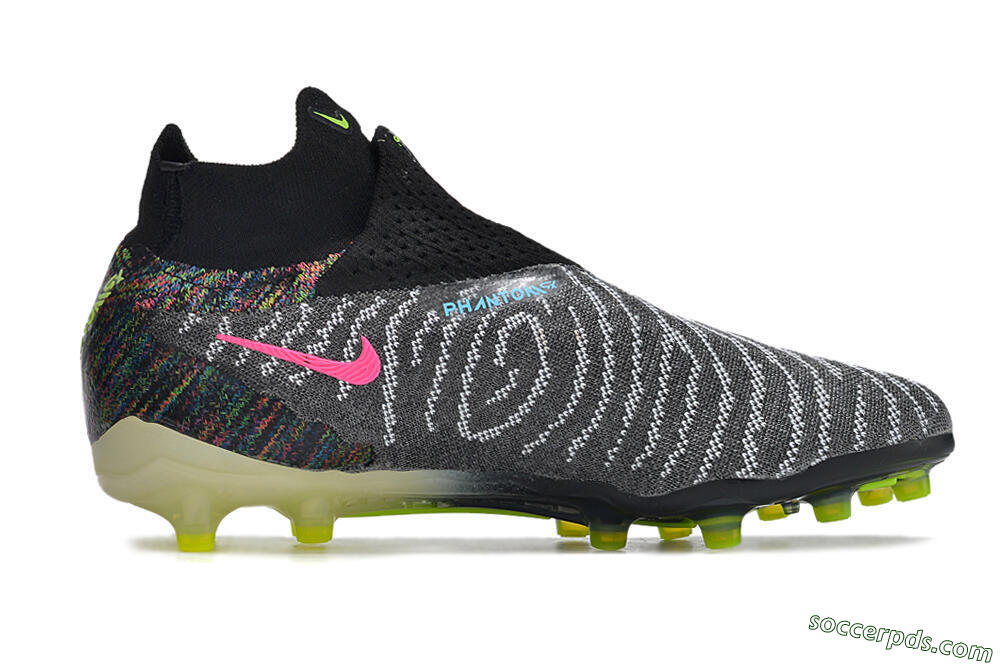 Nike Phantom GX Elite DF AG High-Tops Football Boots - Black/Rainbow 7