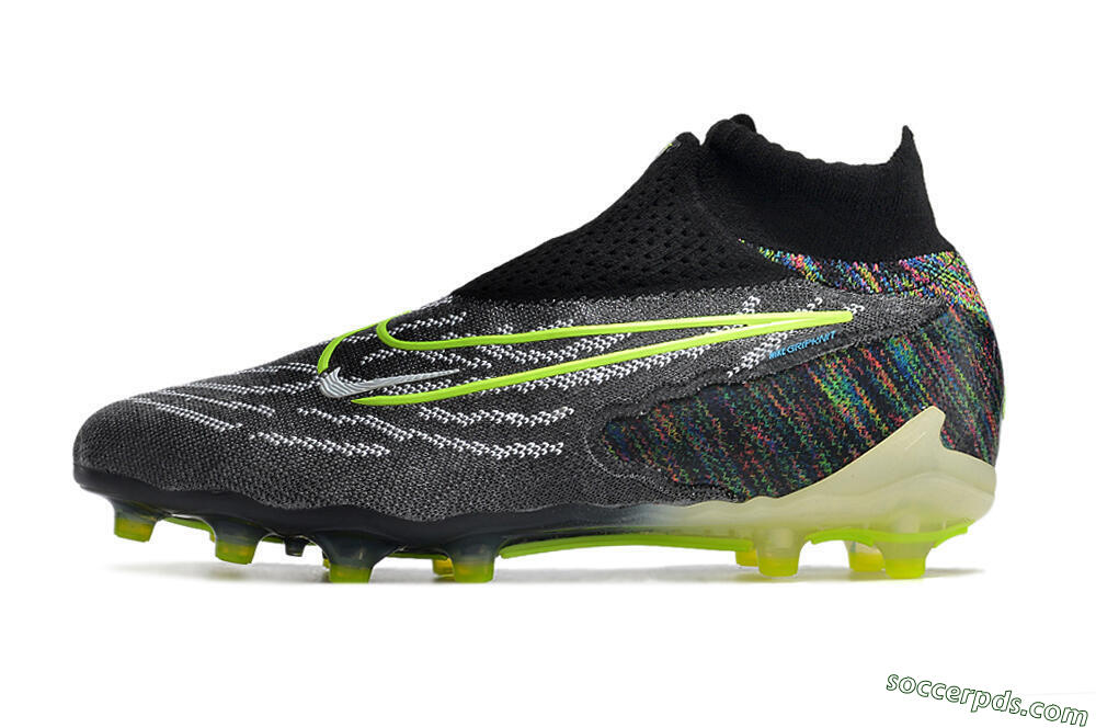 Nike Phantom GX Elite DF AG High-Tops Football Boots - Black/Rainbow 2