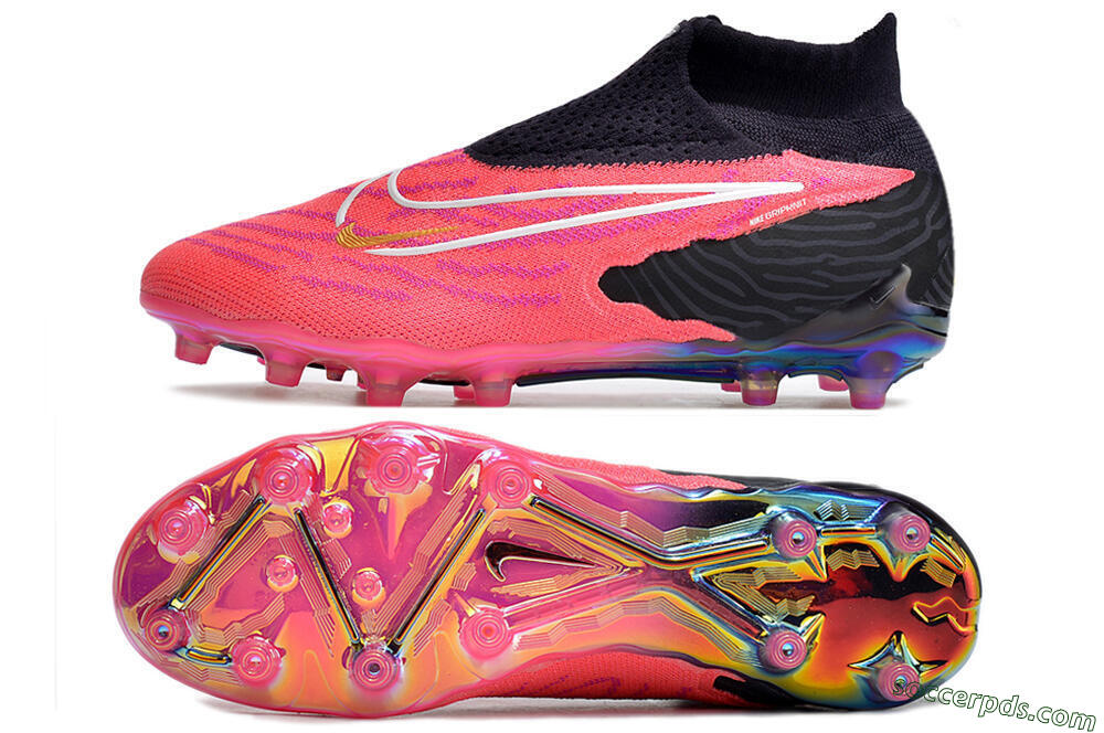 Nike Phantom GX Elite DF AG High-Tops Football Boots - Pink/White/Black 0