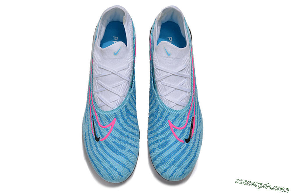 Nike Phantom GX Elite AG Low-Tops Football Boots - Blue/Pink/White 4