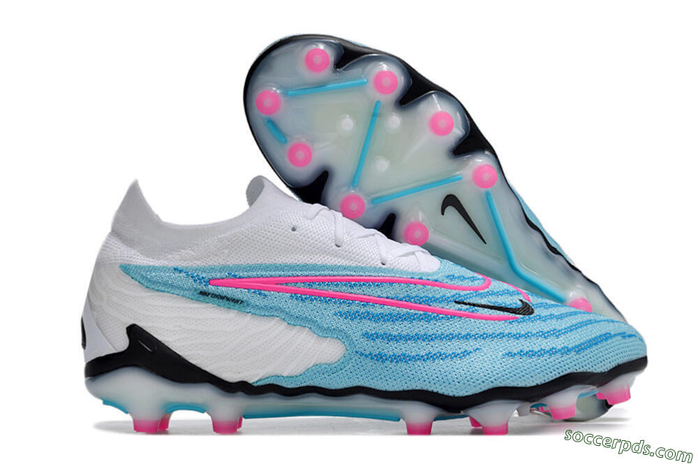 Nike Phantom GX Elite AG Low-Tops Football Boots - Blue/Pink/White 1