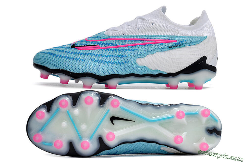 Nike Phantom GX Elite AG Low-Tops Football Boots - Blue/Pink/White 0