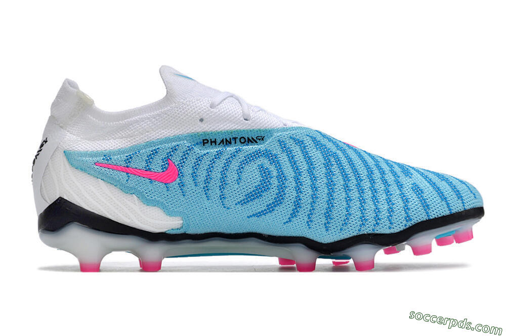 Nike Phantom GX Elite AG Low-Tops Football Boots - Blue/Pink/White 7