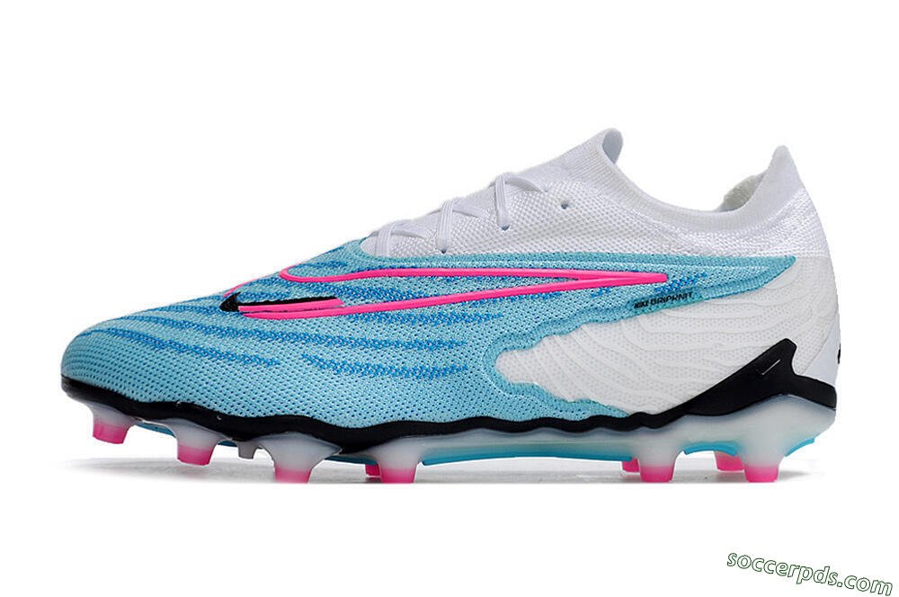 Nike Phantom GX Elite AG Low-Tops Football Boots - Blue/Pink/White 2