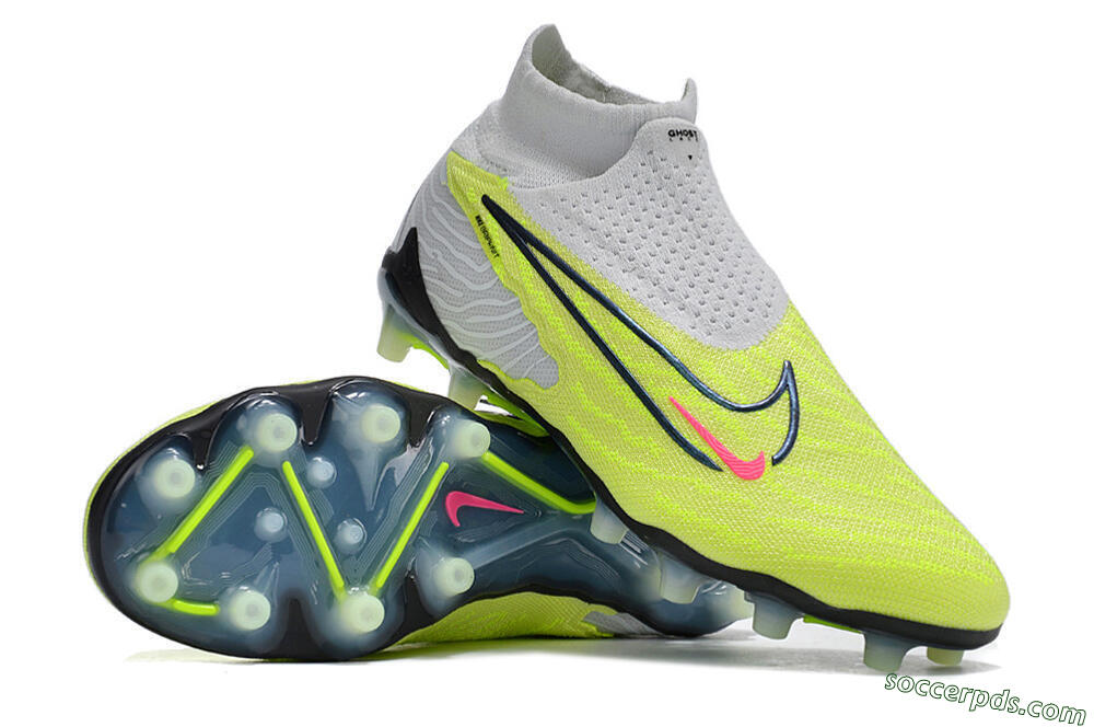 Nike Phantom GX Elite DF AG High-Tops Football Boots - Green/Blue/White 3