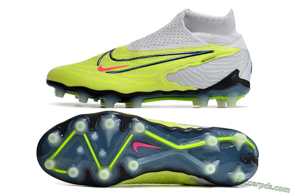Nike Phantom GX Elite DF AG High-Tops Football Boots - Green/Blue/White 0