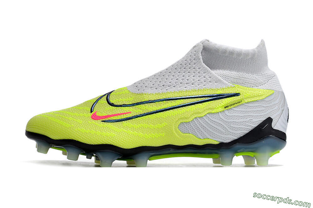 Nike Phantom GX Elite DF AG High-Tops Football Boots - Green/Blue/White 2