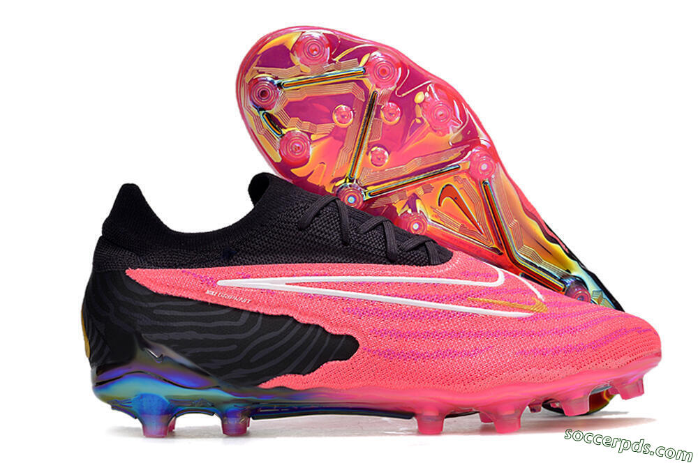 Nike Phantom GX Elite AG Low-Tops Football Boots - Pink/White/Black 1