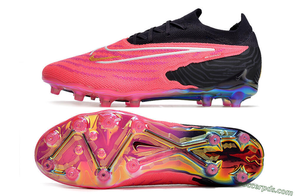 Nike Phantom GX Elite AG Low-Tops Football Boots - Pink/White/Black 0