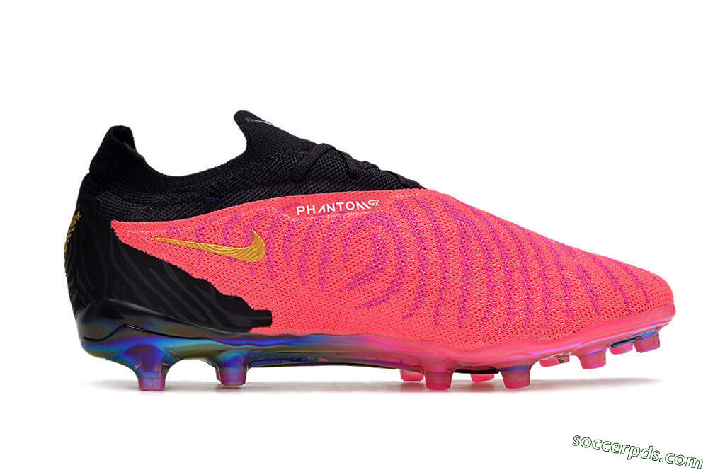 Nike Phantom GX Elite AG Low-Tops Football Boots - Pink/White/Black 7
