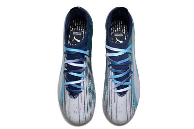 Puma Ultra Ultimate TF Low-Tops Football Shoes - White/Blue/Green