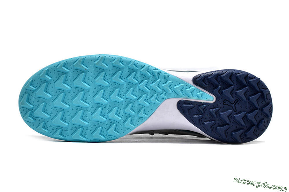 Puma Ultra Ultimate TF Low-Tops Football Shoes - White/Blue/Green 6