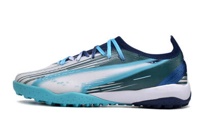 Puma Ultra Ultimate TF Low-Tops Football Shoes - White/Blue/Green