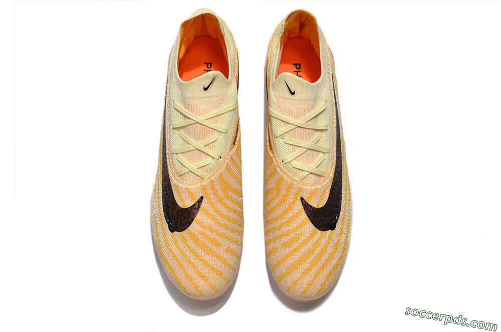 Nike Phantom GX Elite AG Low-Tops Football Boots - Yellow/Black/Pink 4