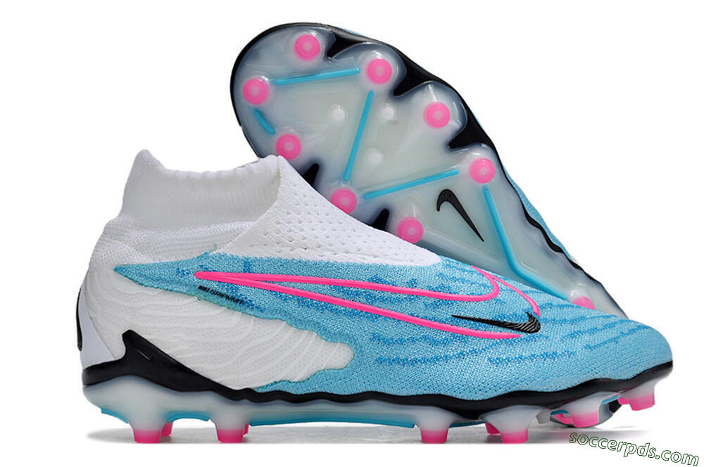 Nike Phantom GX Elite DF AG High-Tops Football Boots - Blue/Black/White/Pink 1