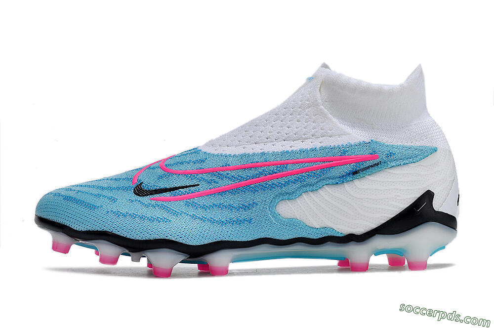 Nike Phantom GX Elite DF AG High-Tops Football Boots - Blue/Black/White/Pink 2