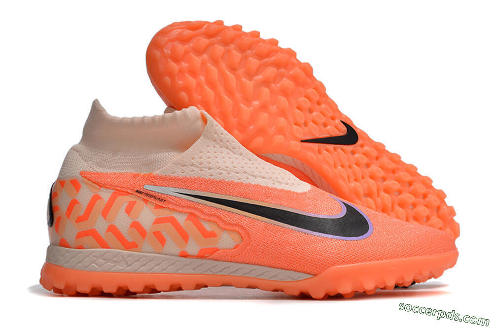 Nike Phantom GX Elite DF Link TF High-Tops Football Shoes - Orange/Black/Pink 1