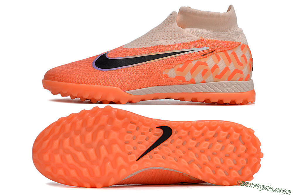 Nike Phantom GX Elite DF Link TF High-Tops Football Shoes - Orange/Black/Pink 0