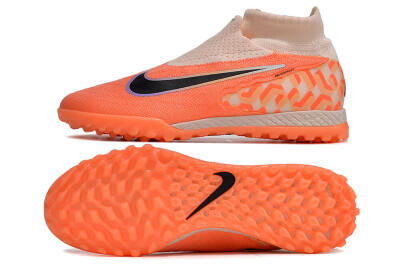 Nike Phantom GX Elite DF Link TF High-Tops Football Shoes - Orange/Black/Pink