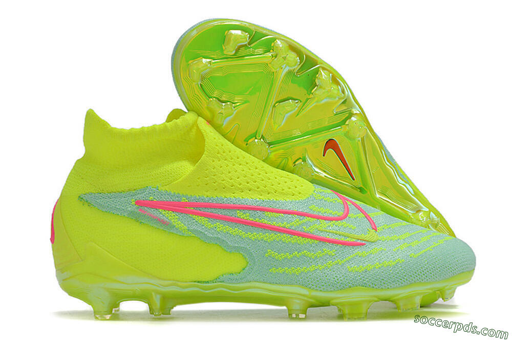 Nike Phantom GX Elite DF FG High-Tops Football Boots - Blue/Green/Pink 1