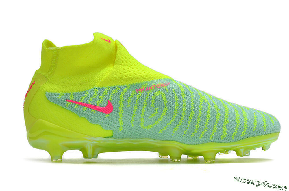 Nike Phantom GX Elite DF FG High-Tops Football Boots - Blue/Green/Pink 7