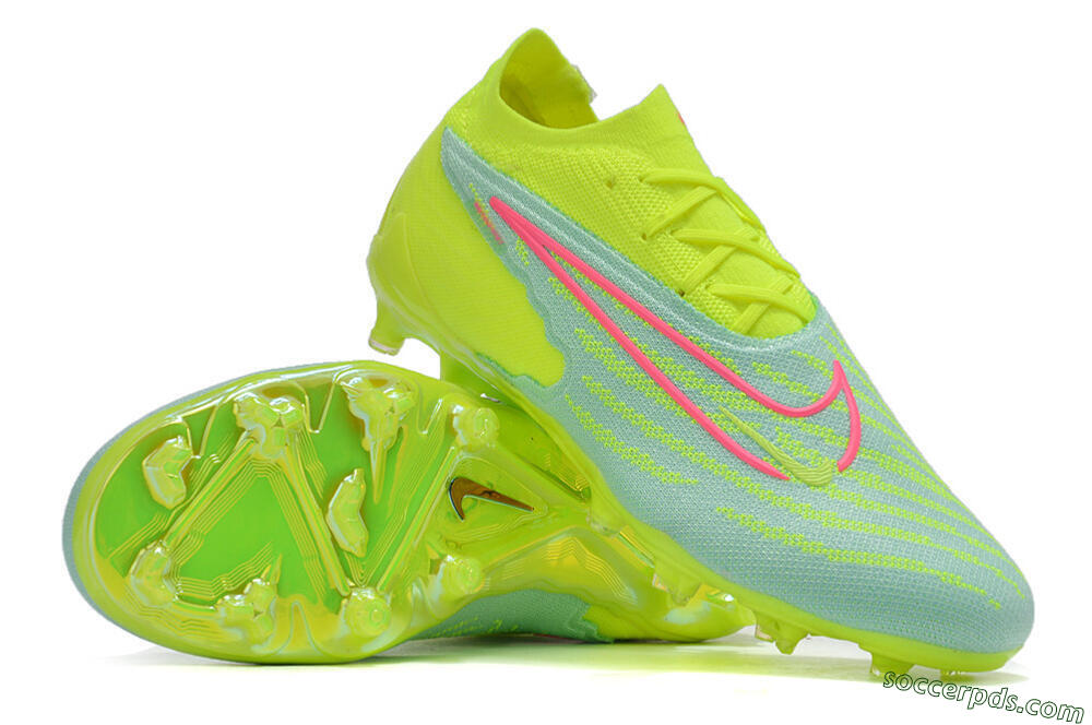 Nike Phantom GX Elite FG Low-Tops Football Boots - Blue/Green/Pink 3