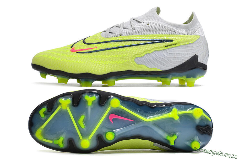 Nike Phantom GX Elite FG Low-Tops Football Boots - Green/Pink/Black/White 0