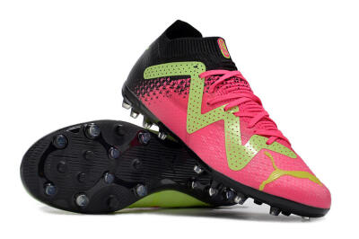 Puma Future Ultimate MG Low-Tops Football Boots - Green/Pink/Black
