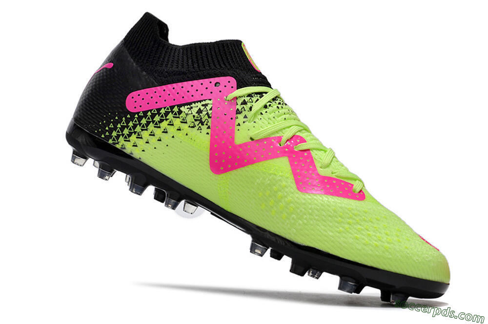 Puma Future Ultimate MG Low-Tops Football Boots - Green/Pink/Black 4