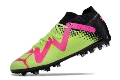 Puma Future Ultimate MG Low-Tops Football Boots - Green/Pink/Black