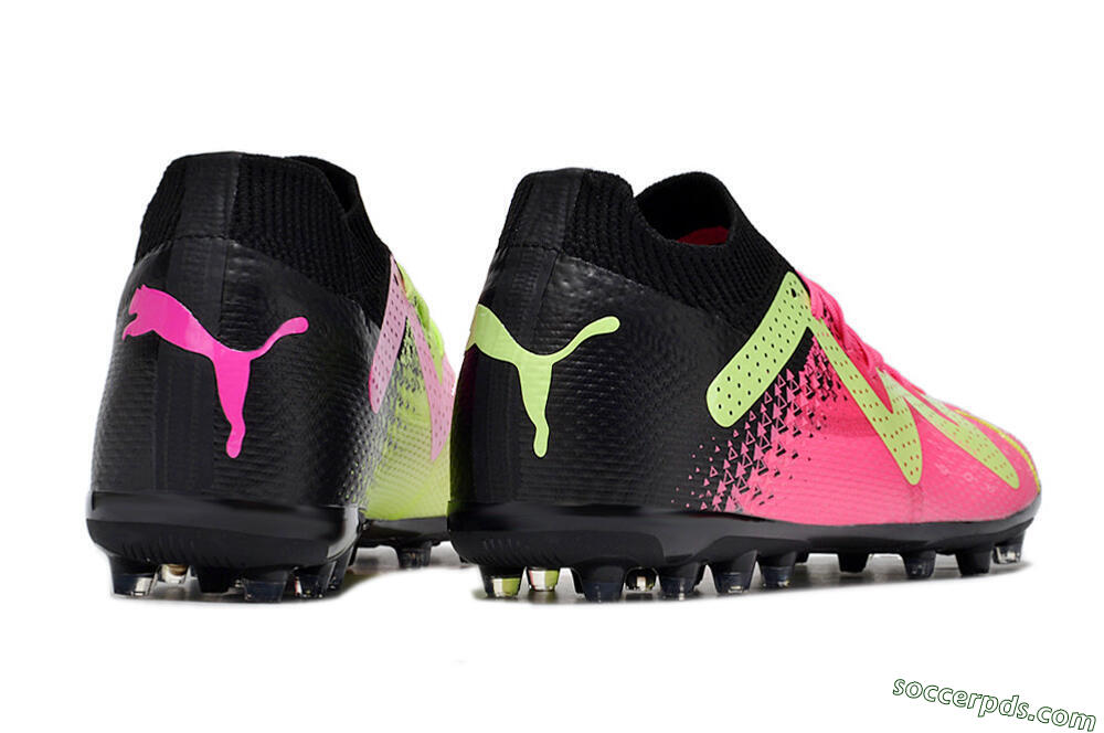 Puma Future Ultimate MG Low-Tops Football Boots - Green/Pink/Black 6