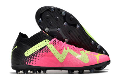 Puma Future Ultimate MG Low-Tops Football Boots - Green/Pink/Black