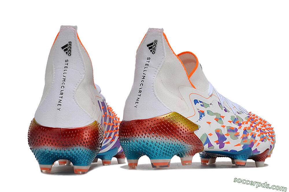 Adidas Predator Freak.1 FG High-Tops Football Boots - White/Rainbow 6