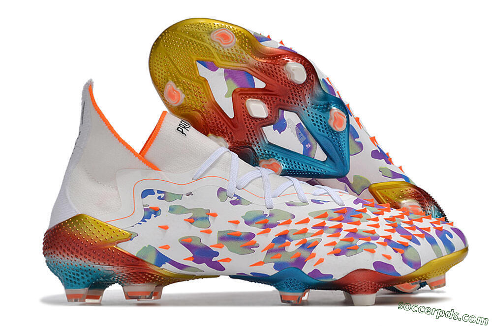 Adidas Predator Freak.1 FG High-Tops Football Boots - White/Rainbow 1