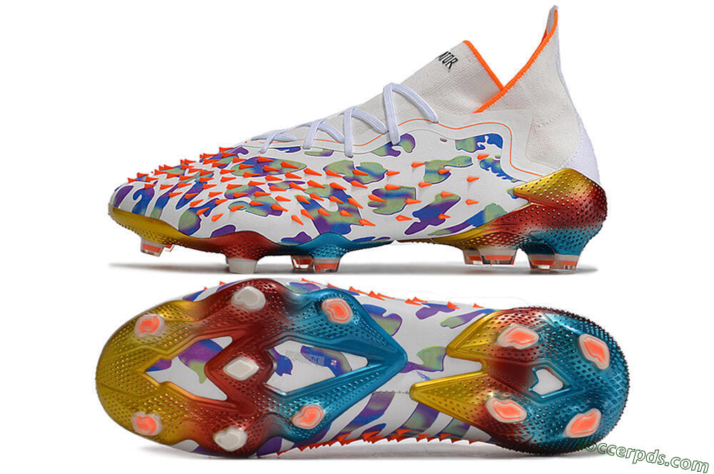 Adidas Predator Freak.1 FG High-Tops Football Boots - White/Rainbow 0