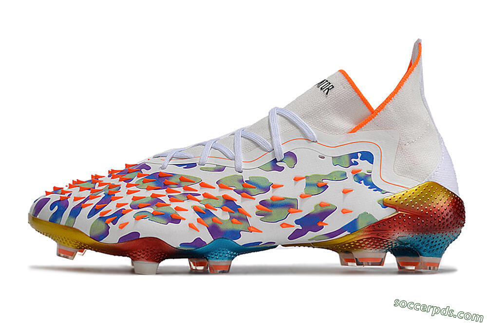 Adidas Predator Freak.1 FG High-Tops Football Boots - White/Rainbow 2