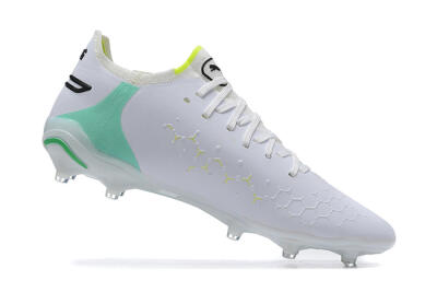 Puma King Ultimate Icon MG Low-Tops Football Boots - White/Yellow/Black