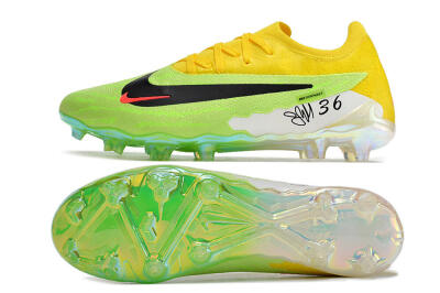 Nike Phantom GX Elite FG Low-Tops Football Boots - Green/Black/Yellow
