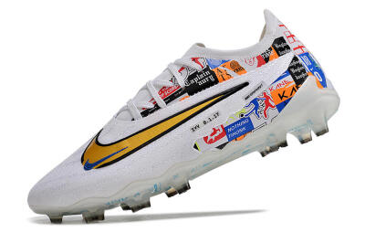Harry Kane X Nike Phantom GX Elite FG Low-Tops Football Boots - White/Rainbow