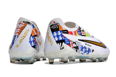 Harry Kane X Nike Phantom GX Elite FG Low-Tops Football Boots - White/Rainbow