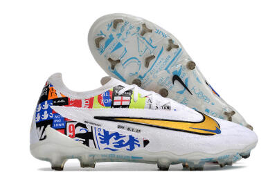Harry Kane X Nike Phantom GX Elite FG Low-Tops Football Boots - White/Rainbow