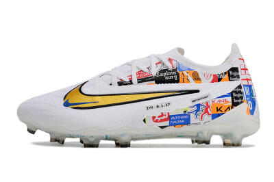 Harry Kane X Nike Phantom GX Elite FG Low-Tops Football Boots - White/Rainbow