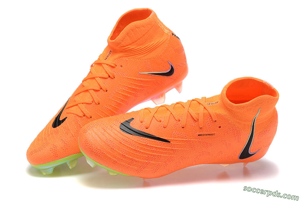 Nike Phantom Luna Elite FG High-Tops Football Boots - Orange/Black/Green 5
