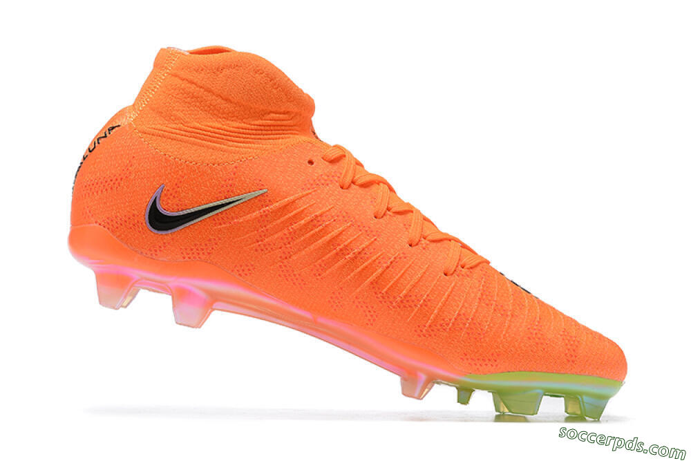 Nike Phantom Luna Elite FG High-Tops Football Boots - Orange/Black/Green 6