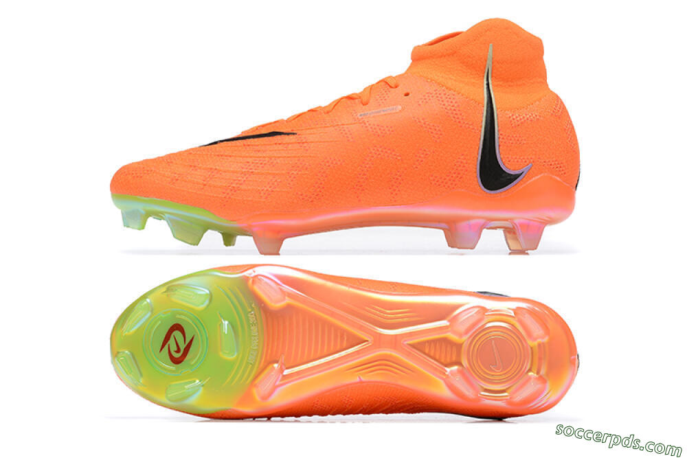 Nike Phantom Luna Elite FG High-Tops Football Boots - Orange/Black/Green 0
