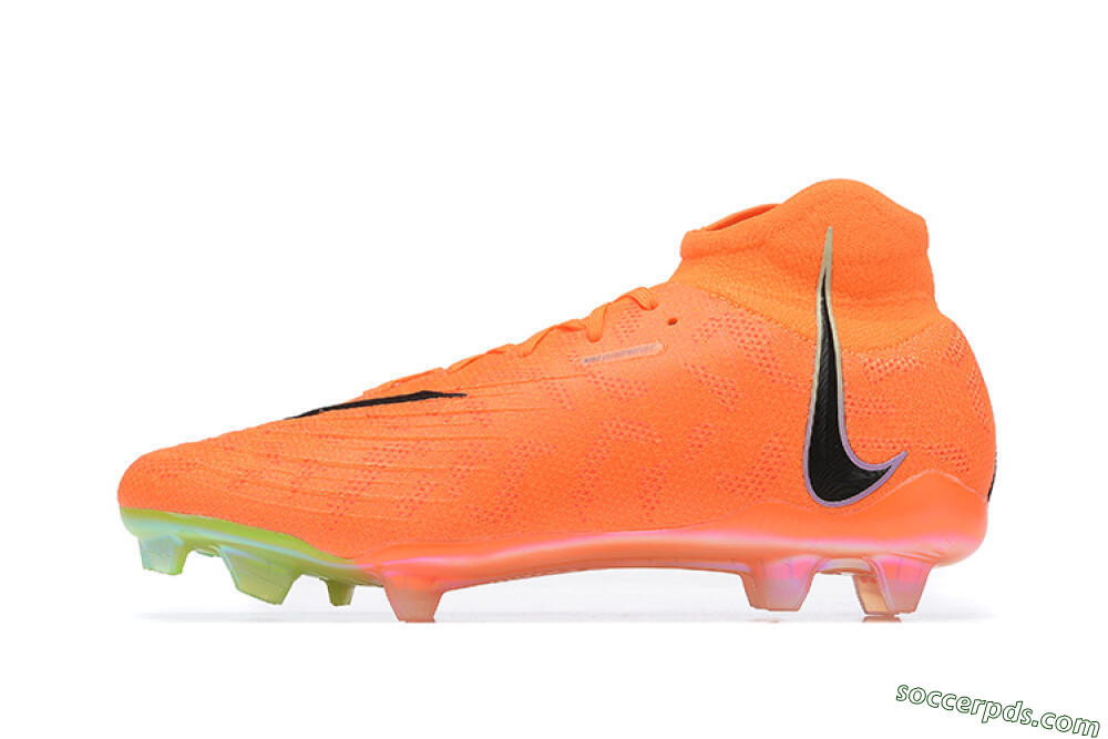Nike Phantom Luna Elite FG High-Tops Football Boots - Orange/Black/Green 2