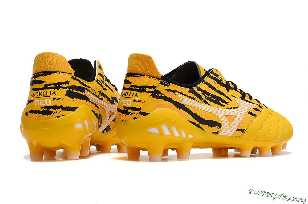 Mizuno Morelia Neo 3 Pro FG Low-Tops Football Boots - Yellow/Black/White 8